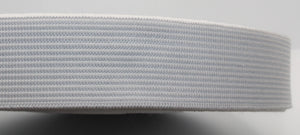25mm White Elastic Knitted 50m