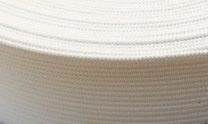 32mm White Elastic Knitted 50m